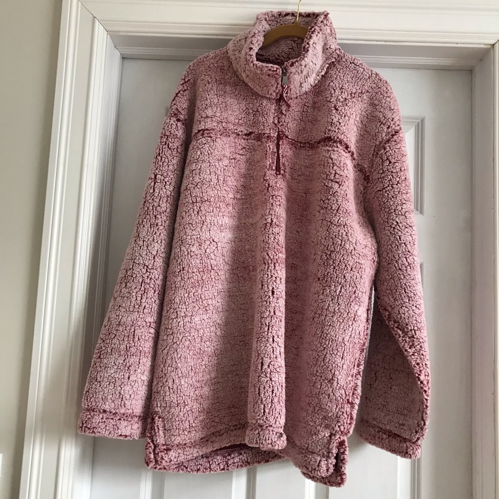 NWT MAROON SHERPA QTR ZIP SIZE XL